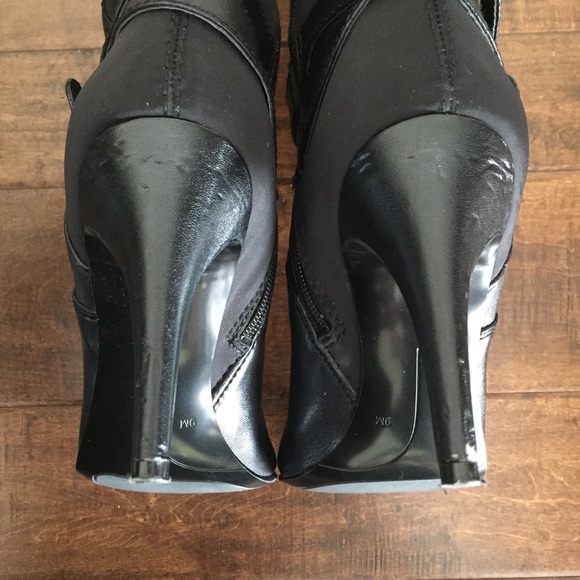 Tall Black Heeled Boots - Picture 5 of 8